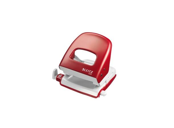 Hullemaskin LEITZ 5008 2H 30 ark rød robust hullemaskin med 30 ark kapasitet 